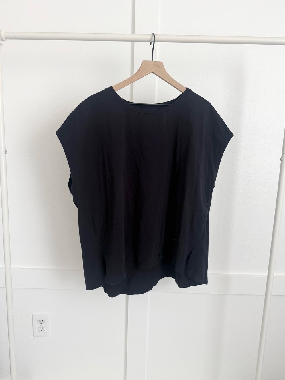 Eileen Fisher Black Short Sleeve Top